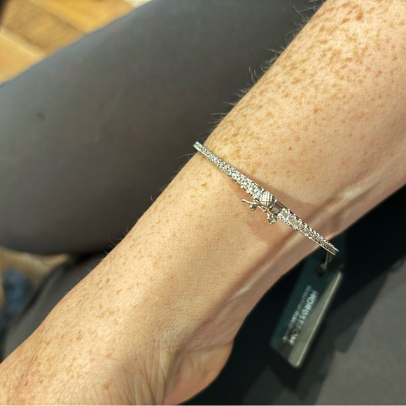 Nordstrom Delicate Cubic Zirconia Eternity Bangle Bracelet - Picture 9 of 9